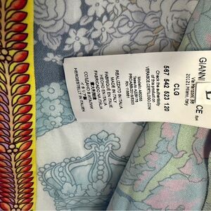 Versace Blue and Yellow Floral Blouse